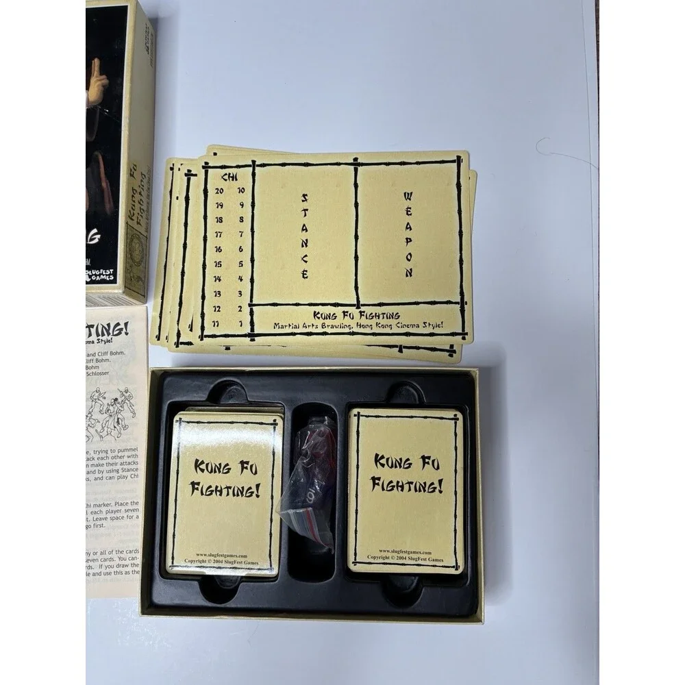 Kung Fu Fighting Card Board Game Complete Slugfest Games Vintage